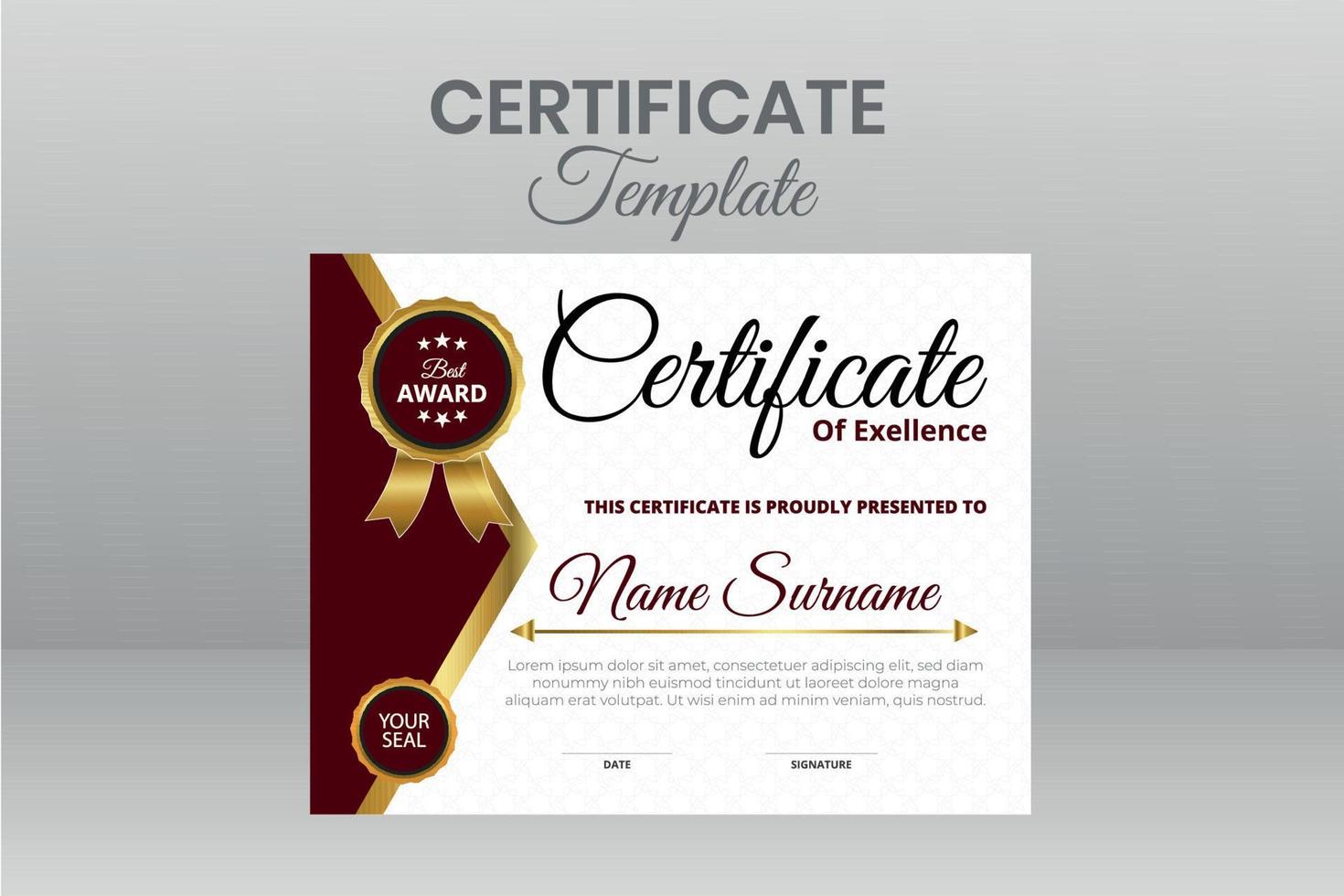 Modern Certificate Template vector