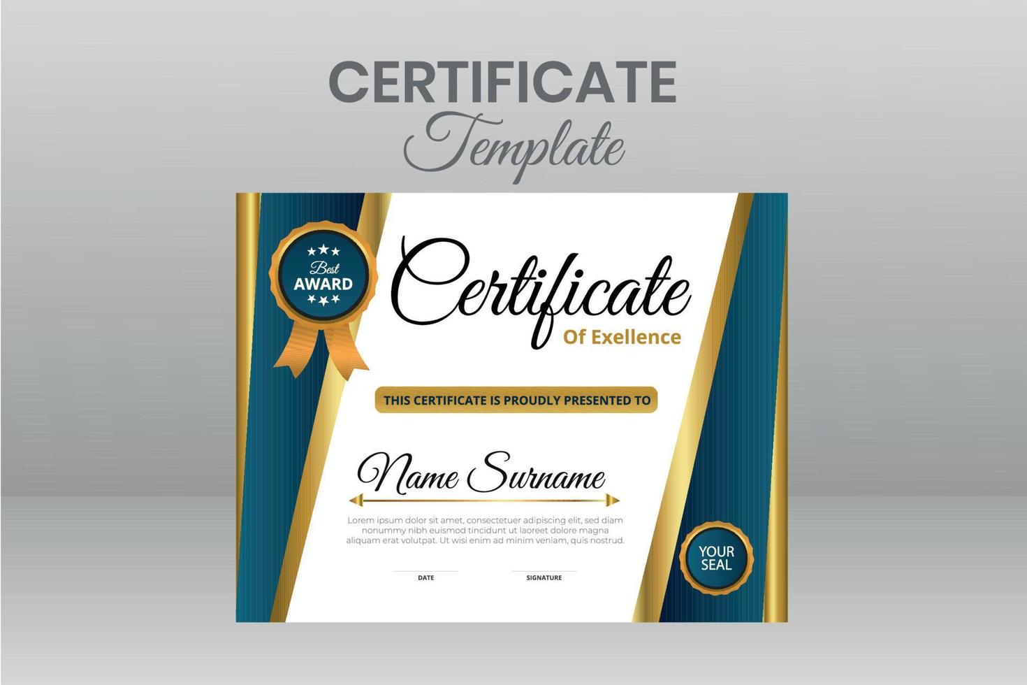 Modern Certificate Template vector