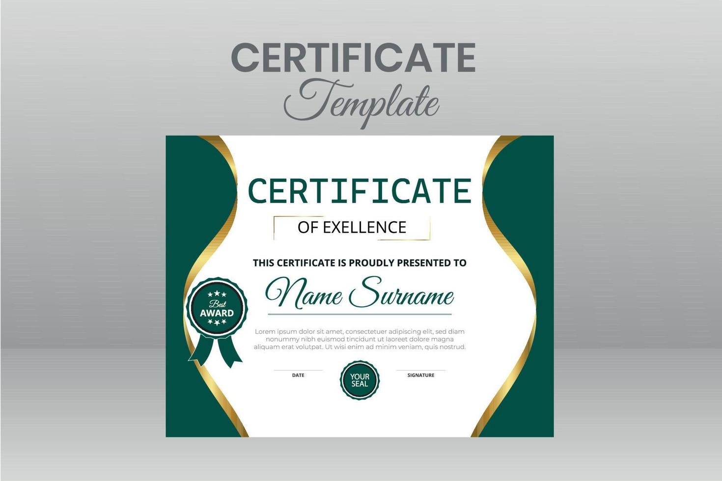 Modern Certificate Template vector