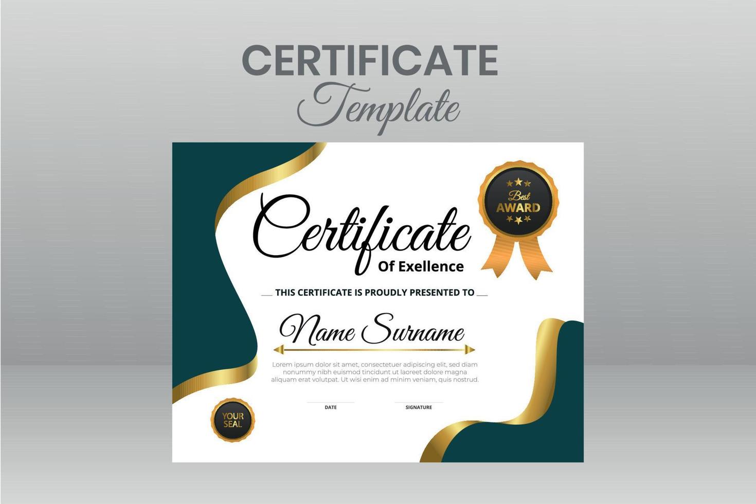 Modern Certificate Template vector