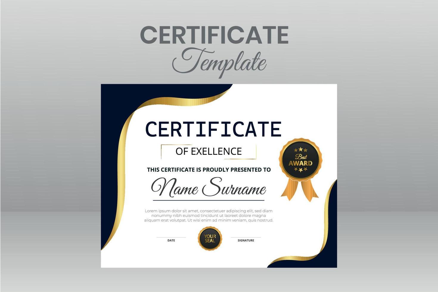 Modern Certificate Template vector