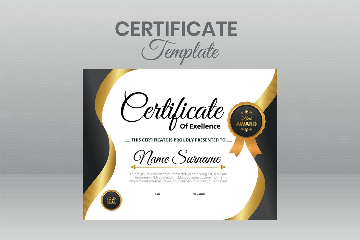 Modern Certificate Template vector
