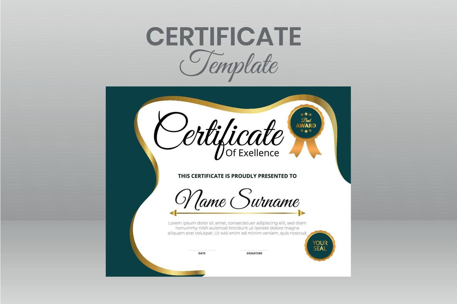 Modern Certificate Template vector