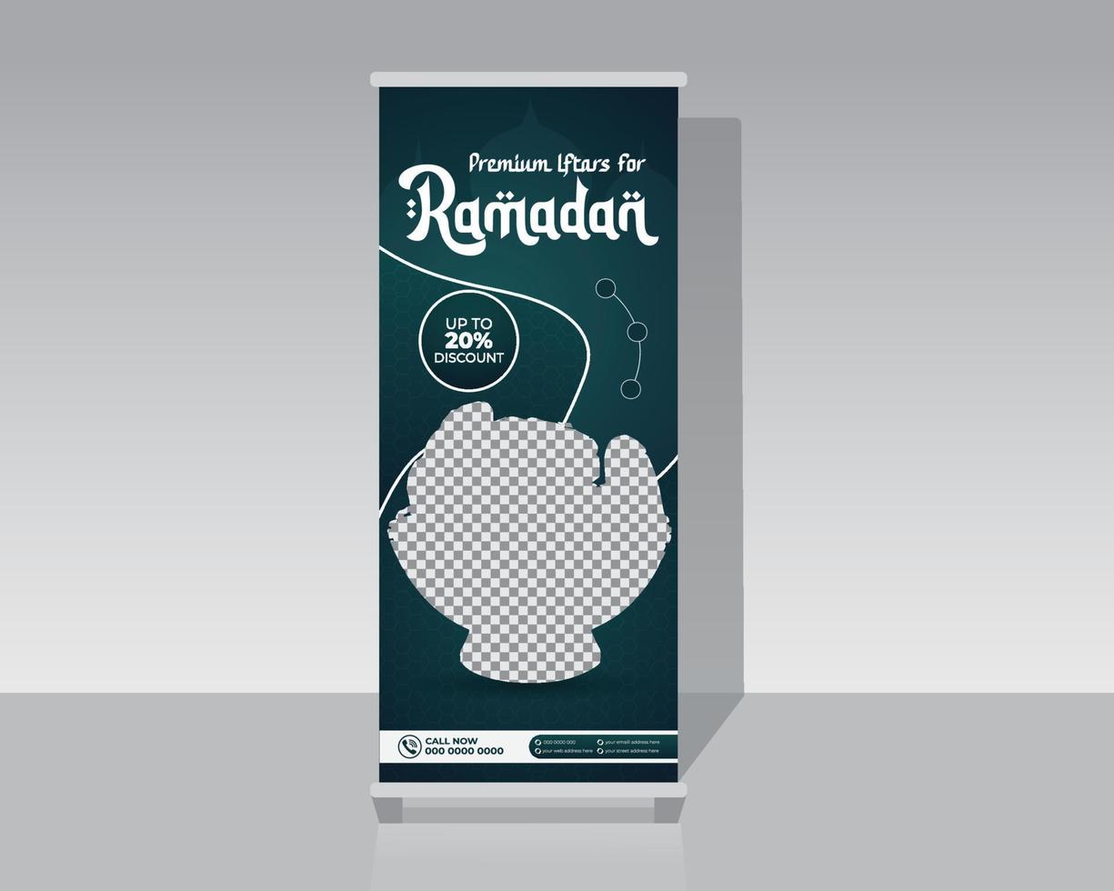 Food Roll Up Banner vector