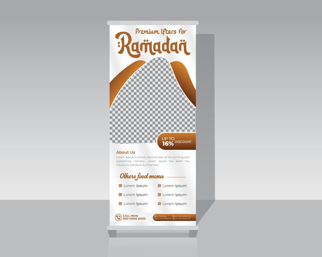 Food Roll Up Banner vector