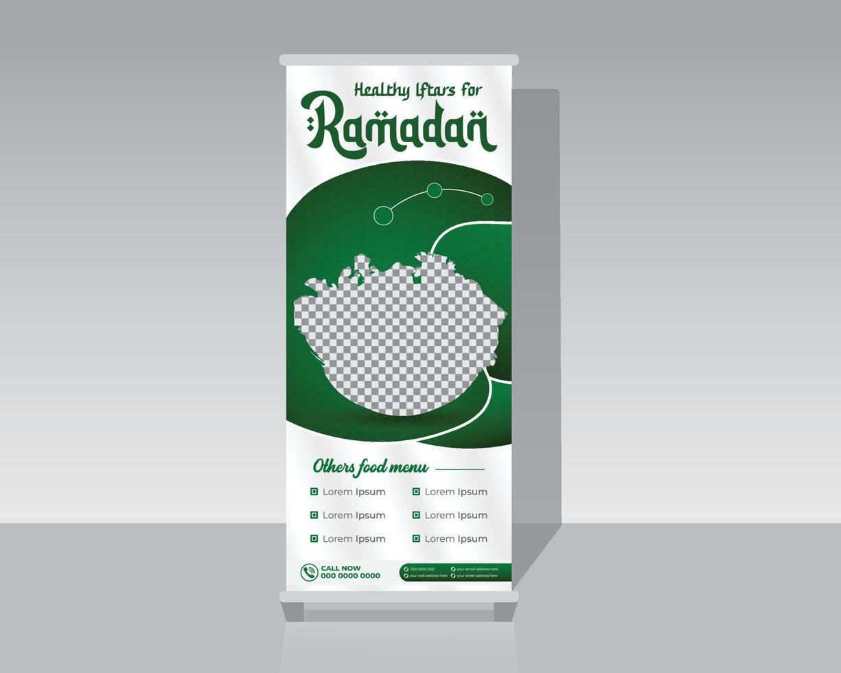 Food Roll Up Banner vector