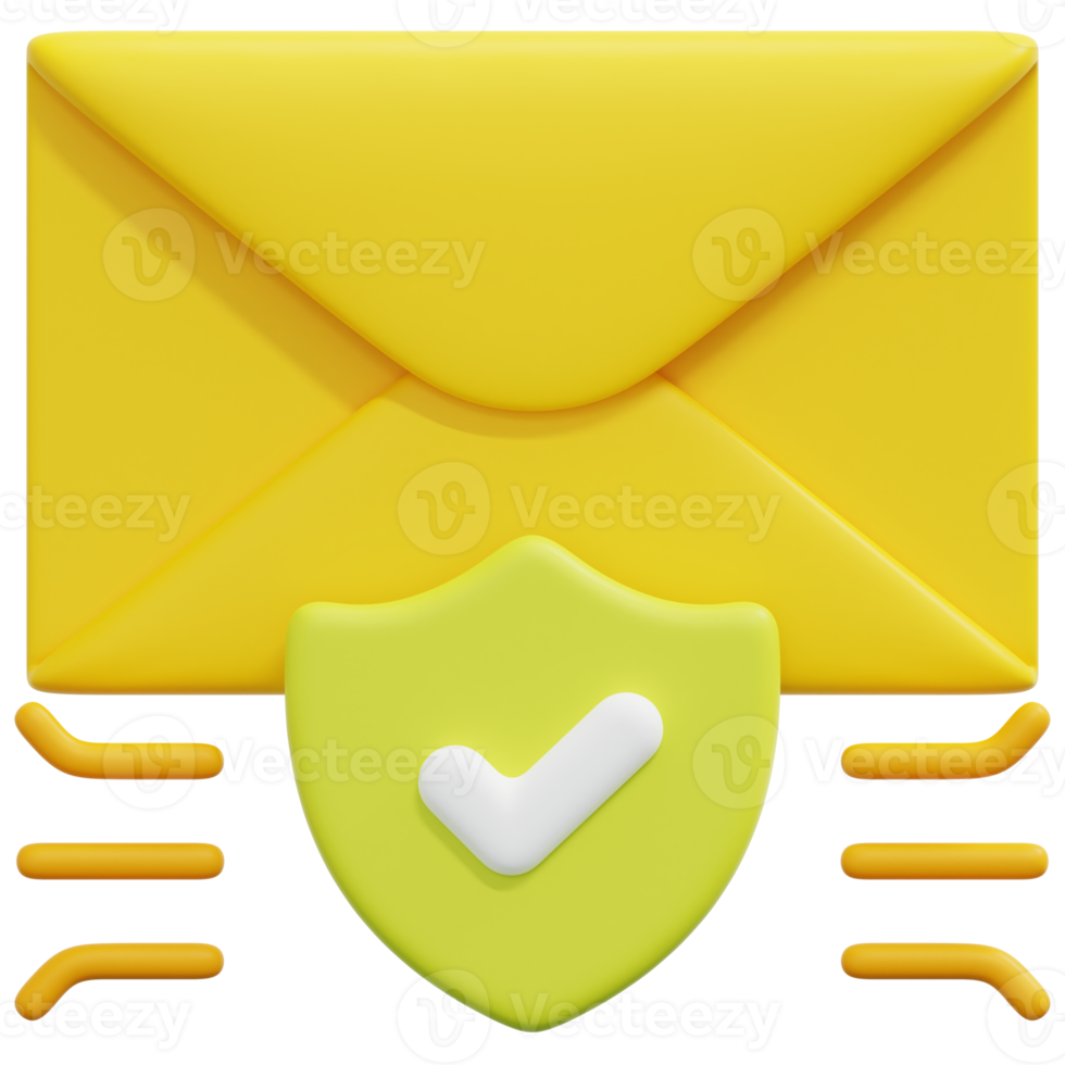 email 3d render icon illustration png