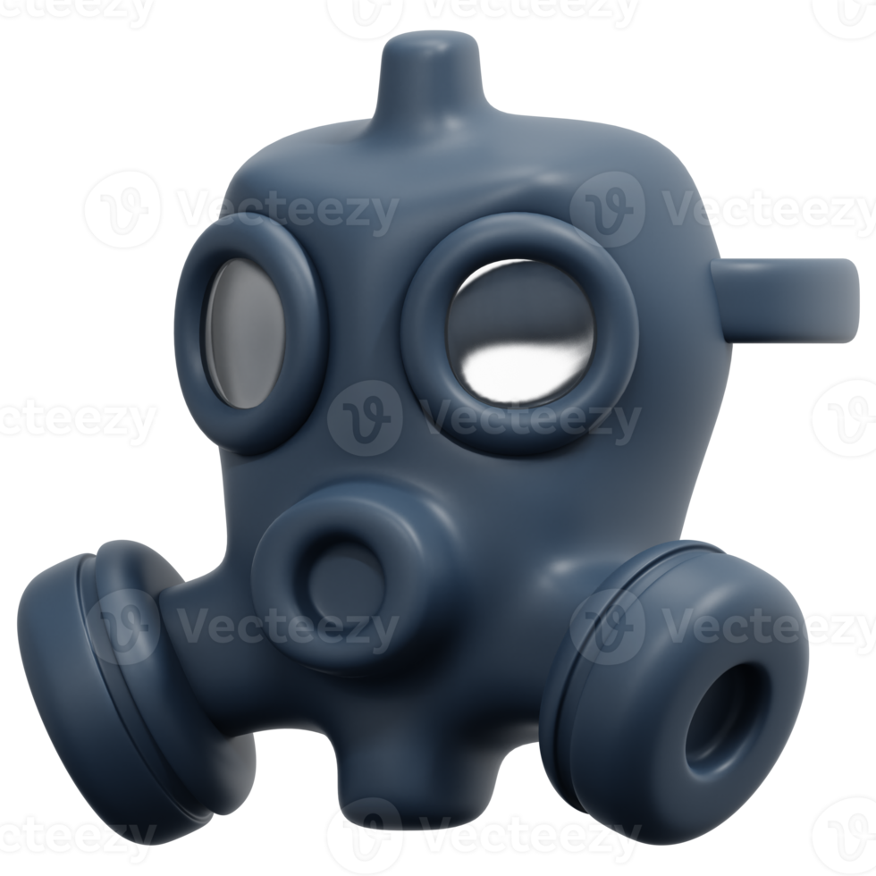 gas mask 3d framställa ikon illustration png