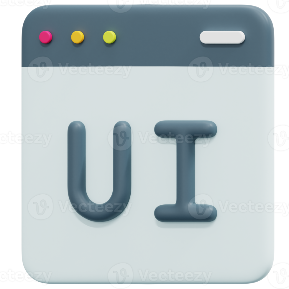 ui diseño 3d hacer icono ilustración png