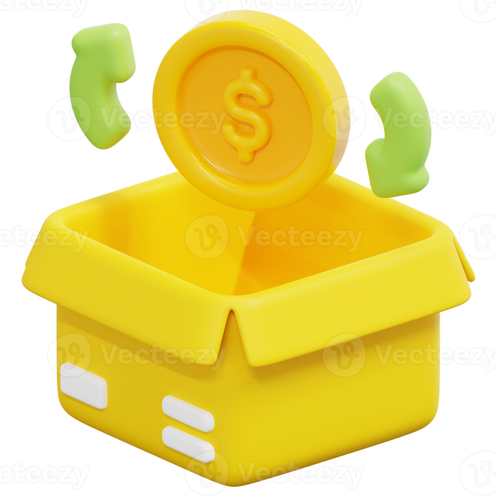 cash flow 3d render icon illustration png