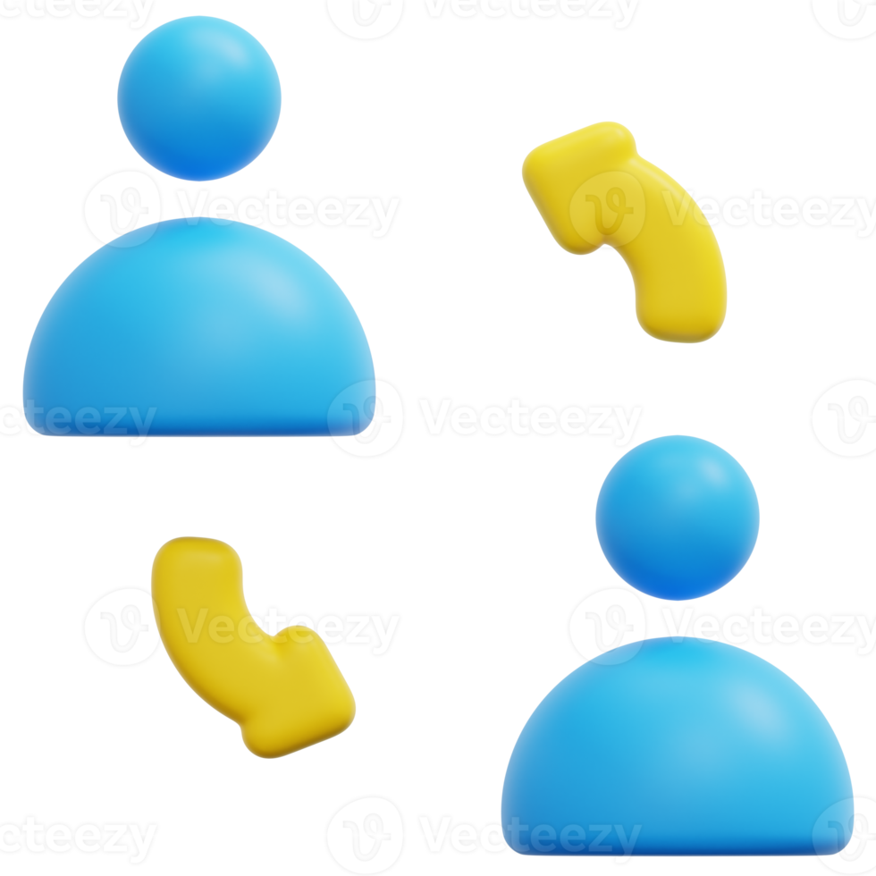 wisselwerking 3d geven icoon illustratie png