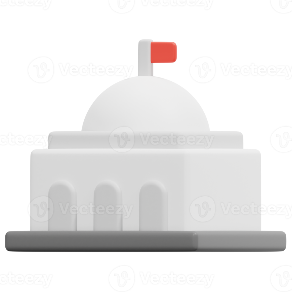 embassy 3d render icon illustration png