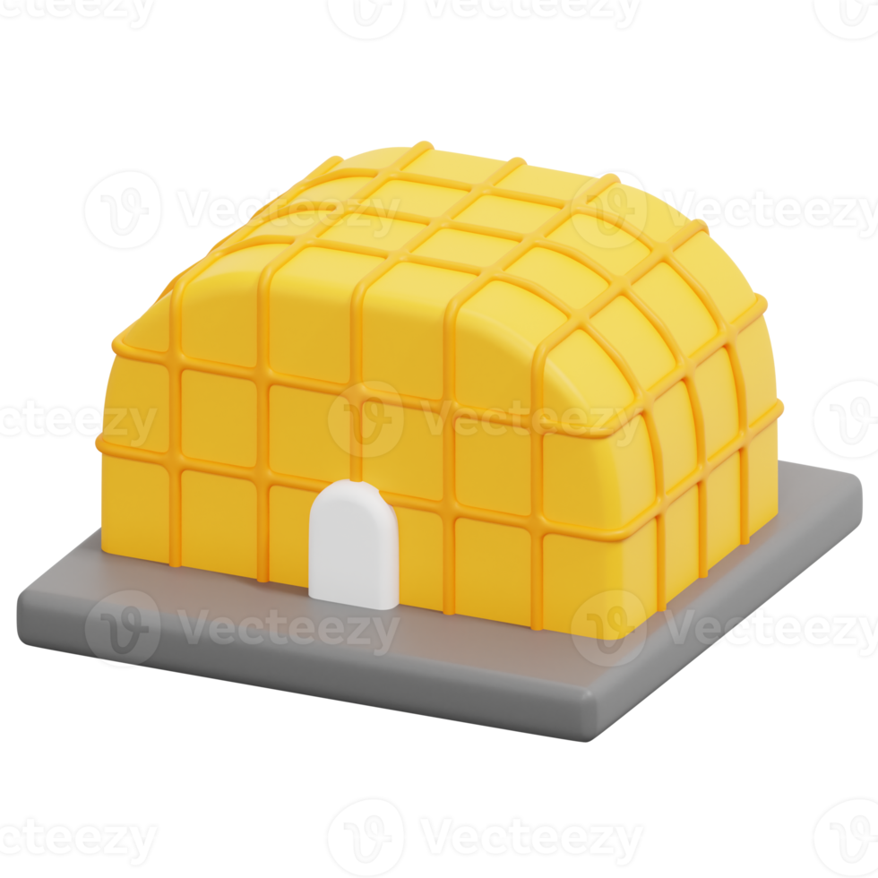 longhouse 3d render icon illustration png