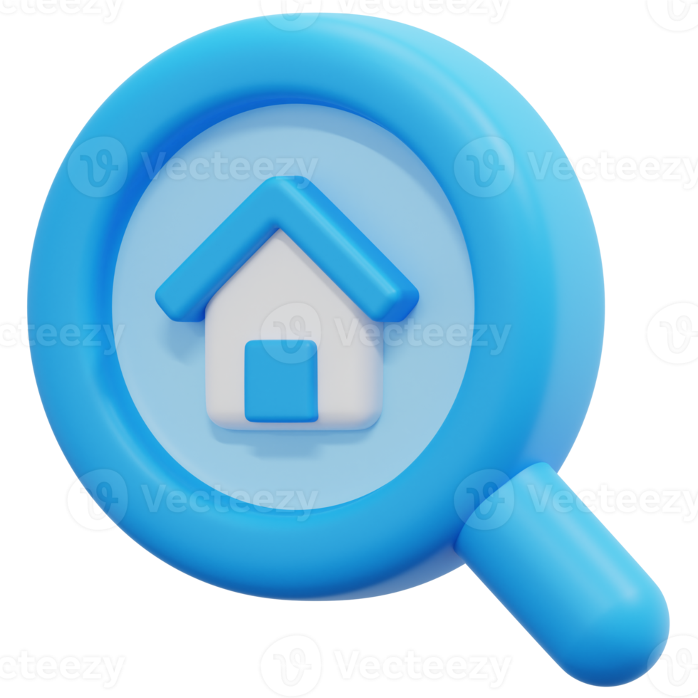 search 3d render icon illustration png