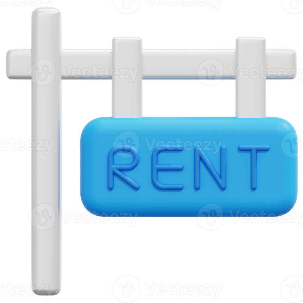 rent 3d render icon illustration png