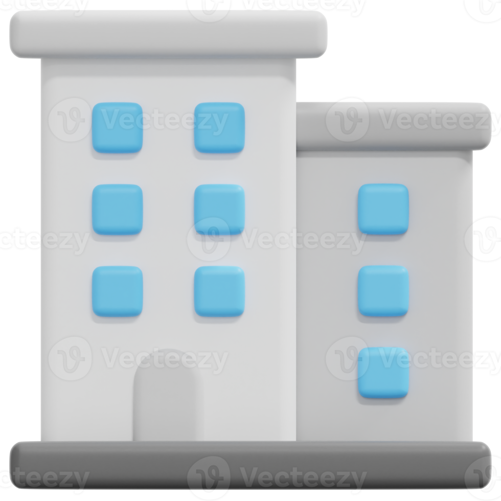 apartment 3d render icon illustration png