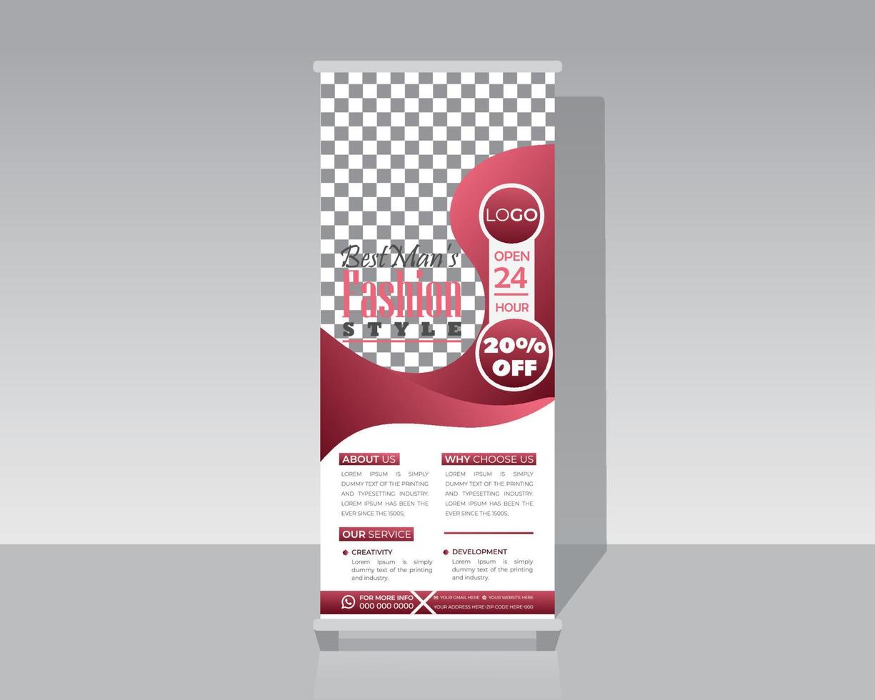 Shopping Roll Up Banner vector