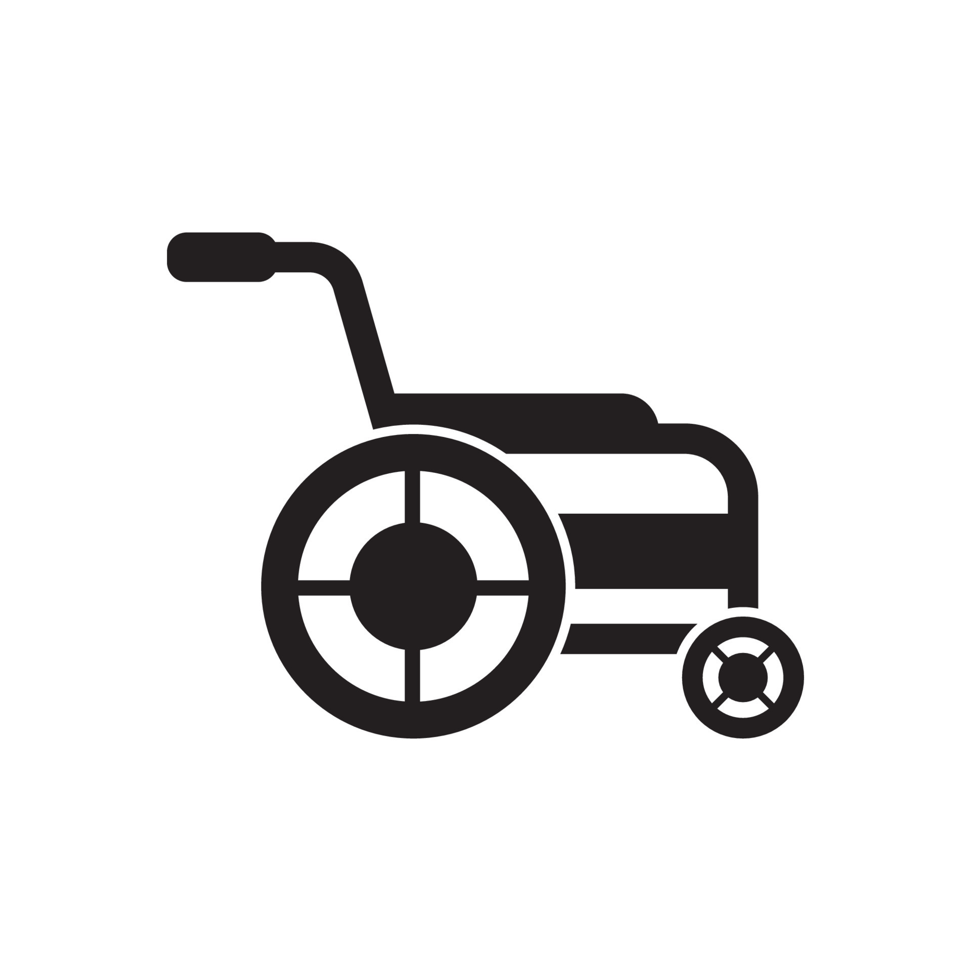 Simple wheelchair symbol icon,illustration design template. 21614953
