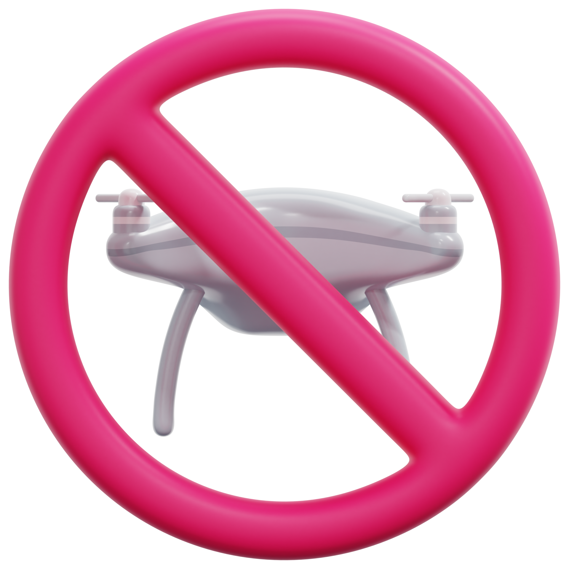 Free no drone zone 3d render icon illustration 21614979 PNG with