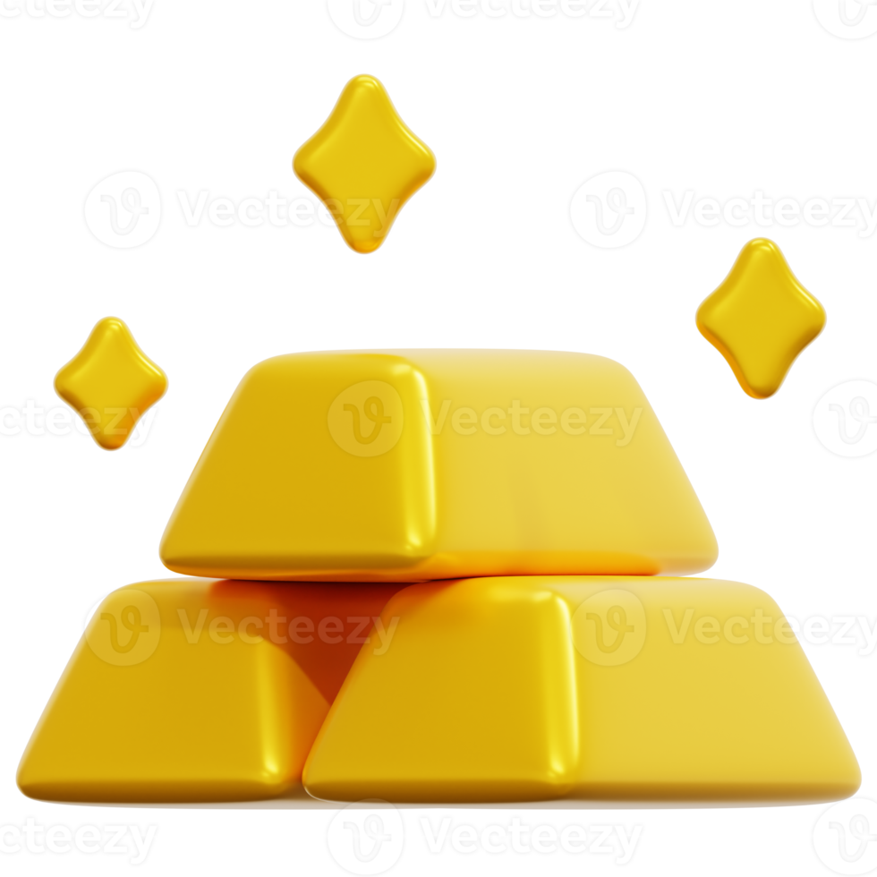 gold 3d render icon illustration png