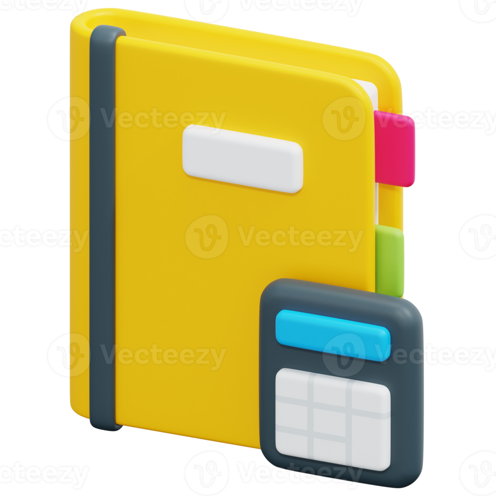 accounting 3d render icon illustration png