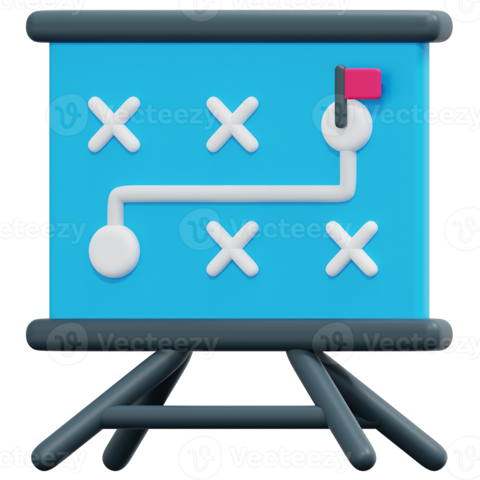 estrategia de marketing 3d render icono ilustración png