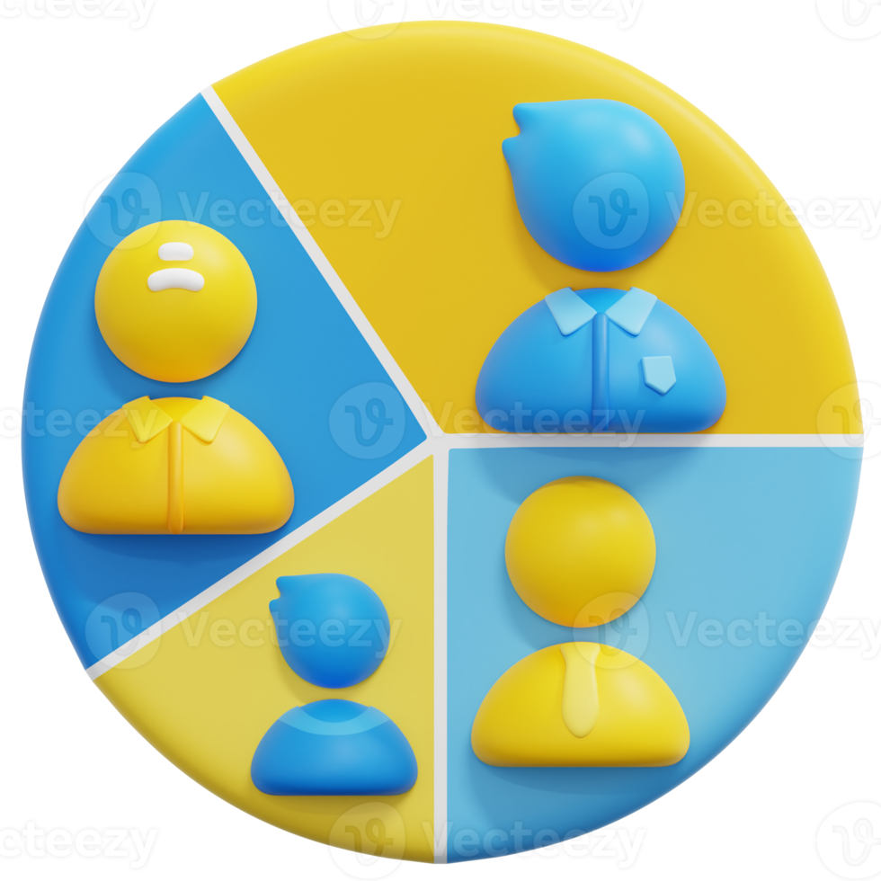 segmentation 3d render icon illustration png