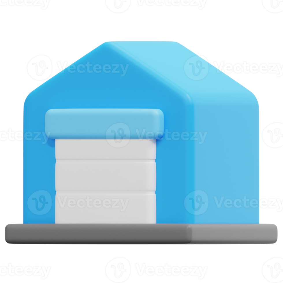 garage 3d render icon illustration png