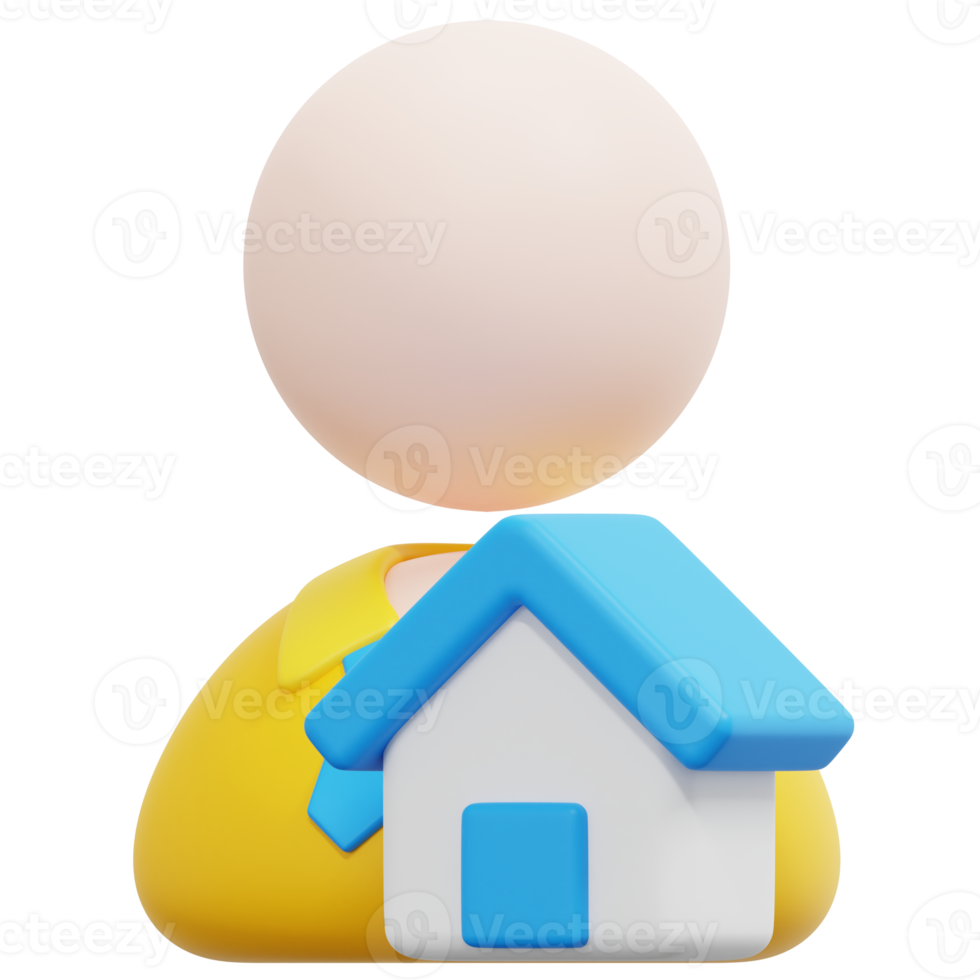 sales agent 3d render icon illustration png