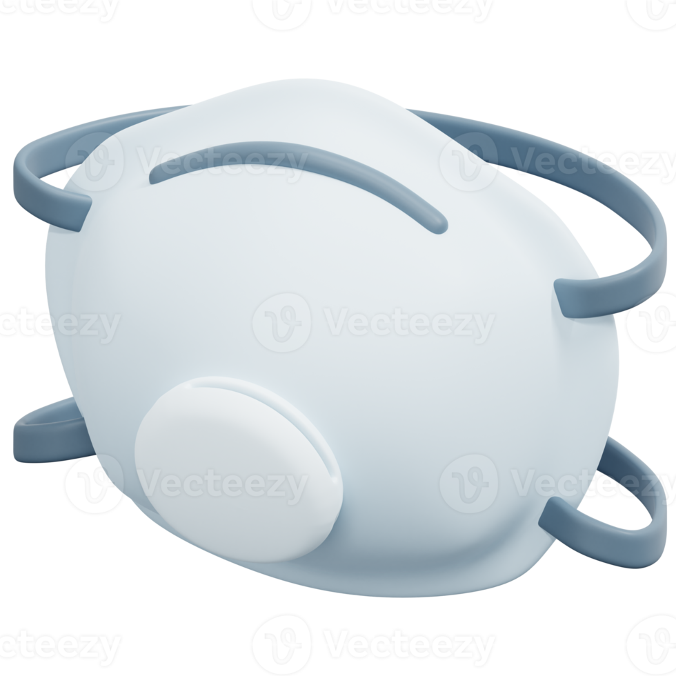 respirator mask 3d render icon illustration png