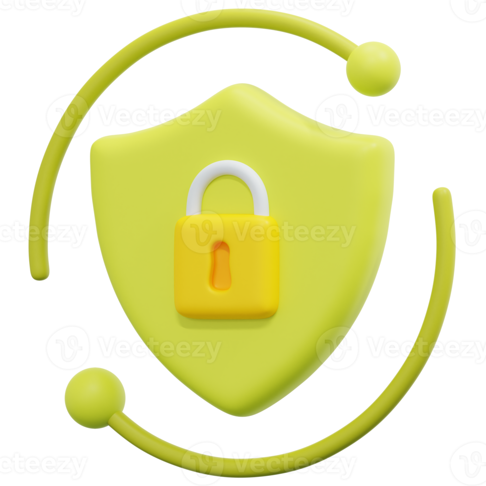 security 3d render icon illustration png
