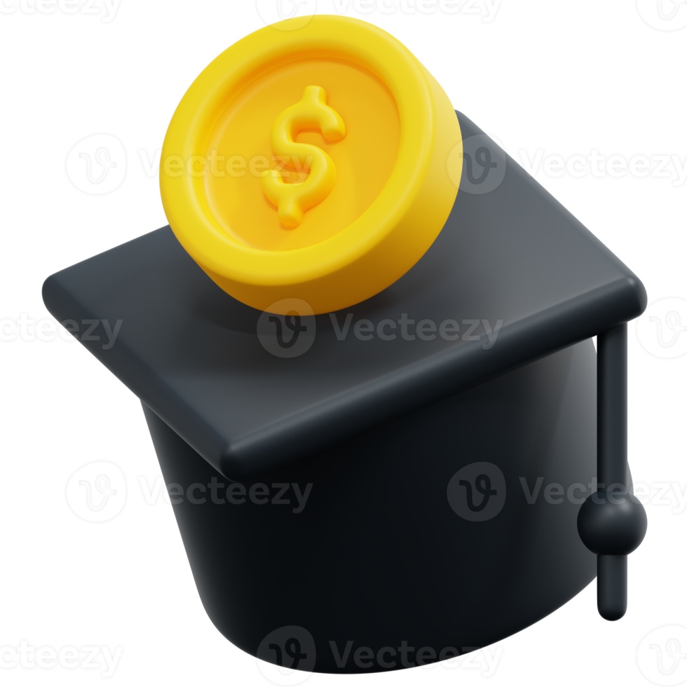 scholarship 3d render icon illustration png