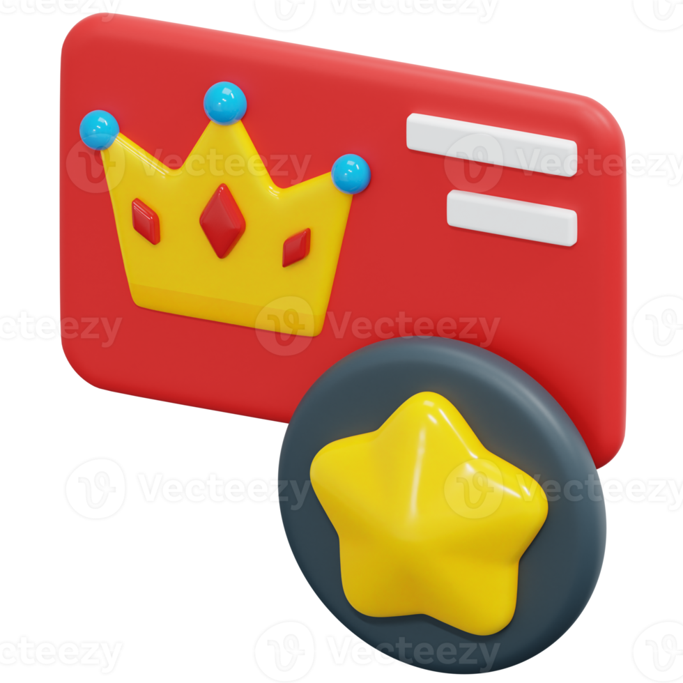 loyalty card 3d render icon illustration png