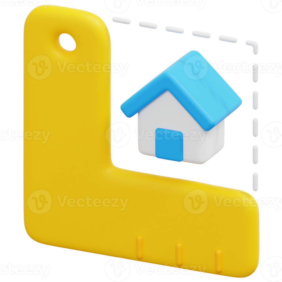 measure 3d render icon illustration png