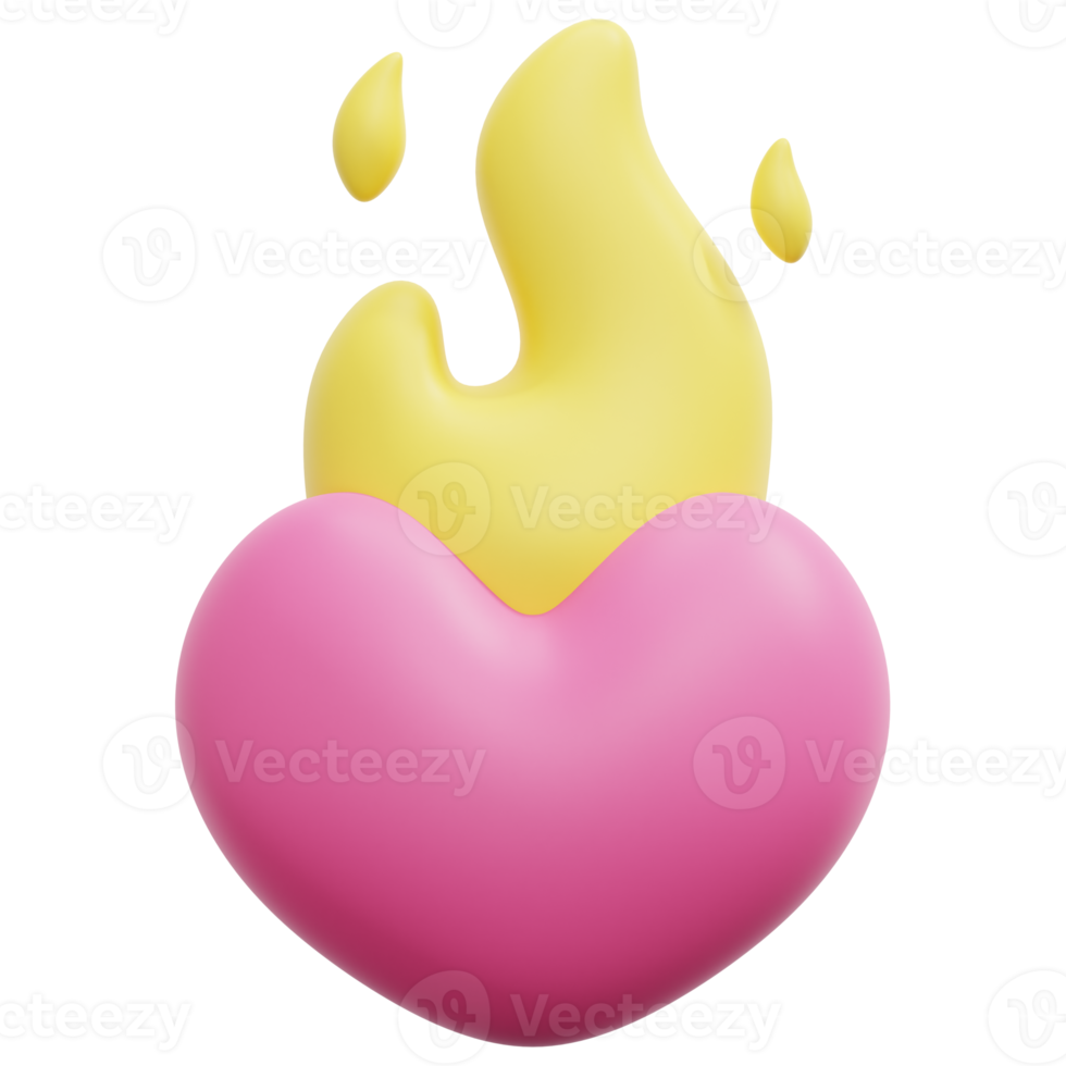 passion 3d render icon illustration png