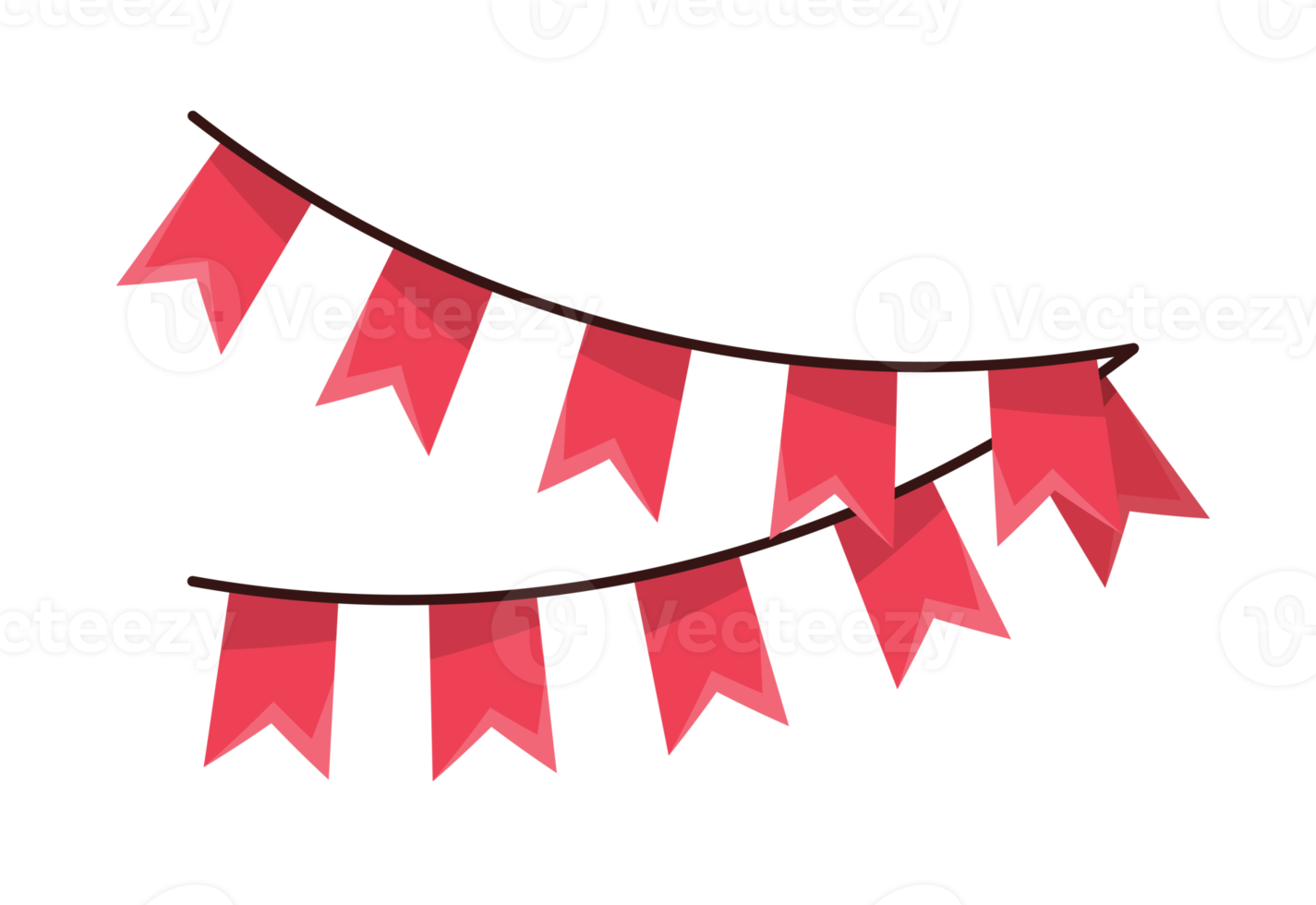 red garlands party banner png