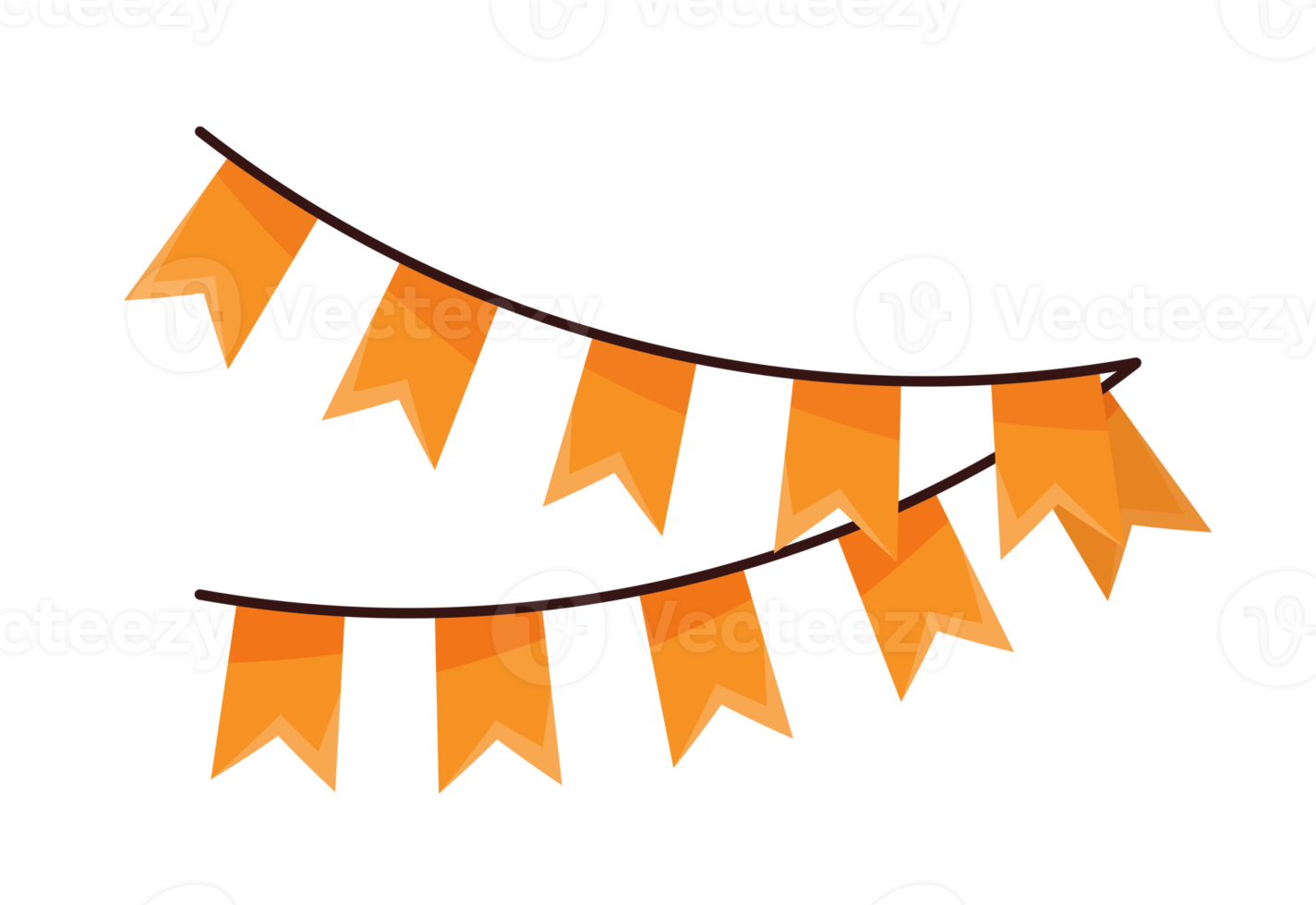 yellow garlands party banner png