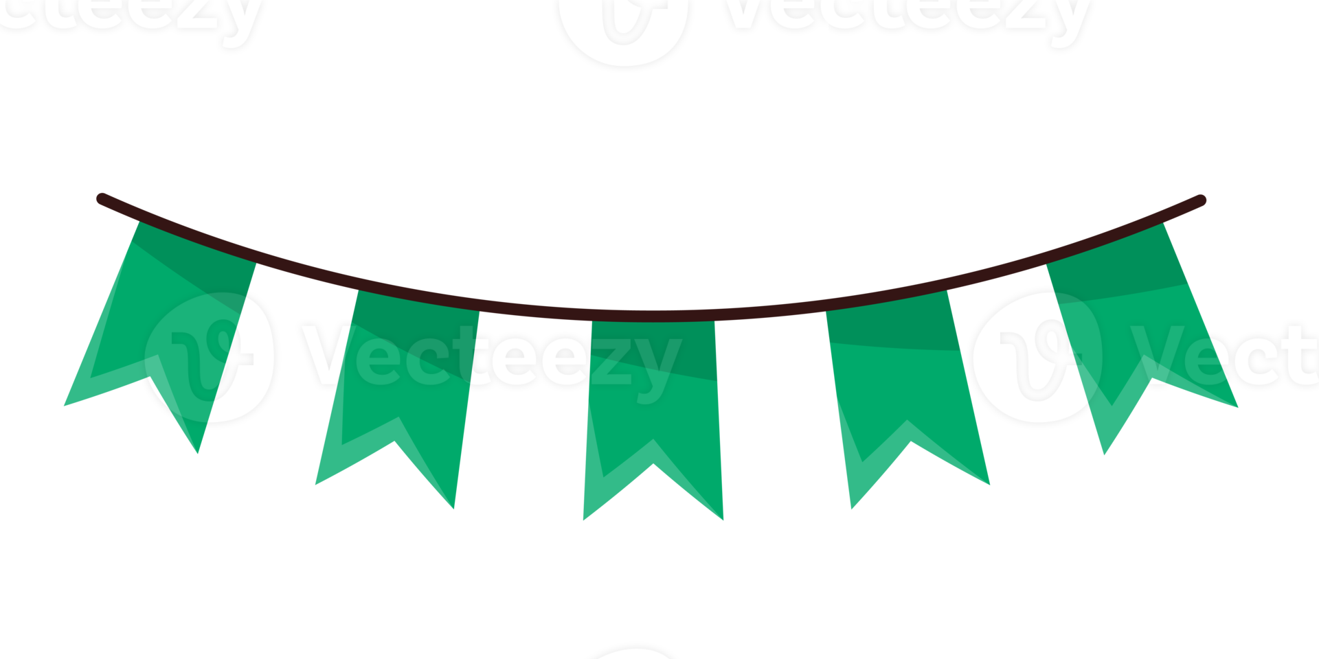 green garlands party banner png