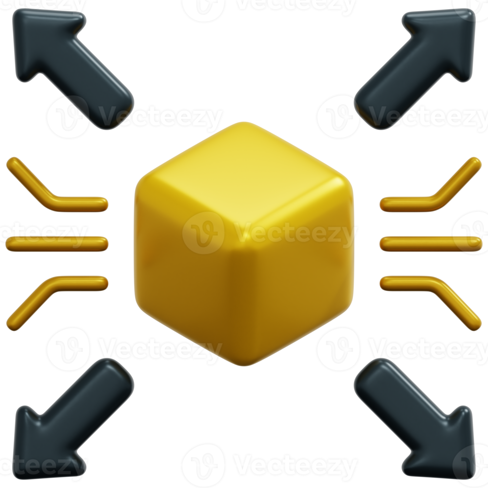 decentralized 3d render icon illustration png
