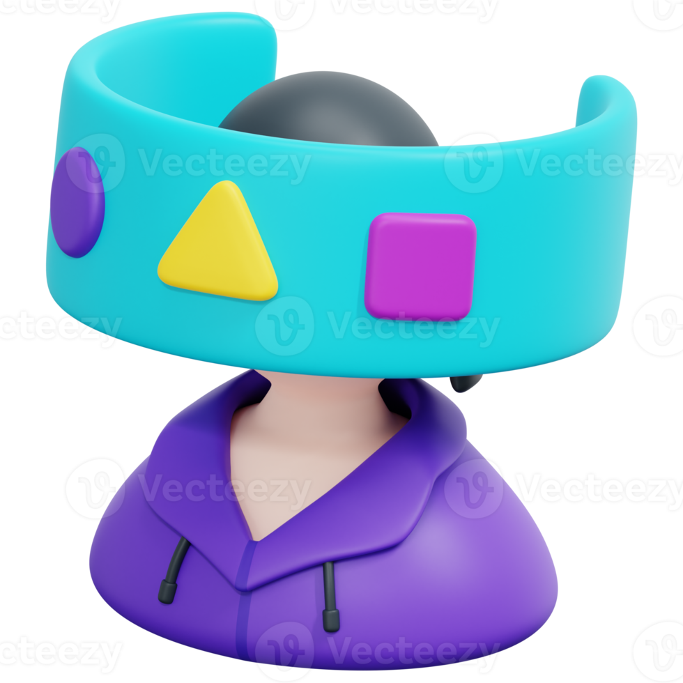 vr 3d render icon illustration png
