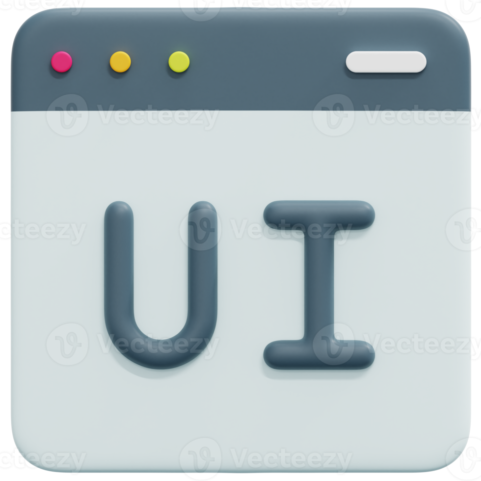 ui design 3d render icon illustration png