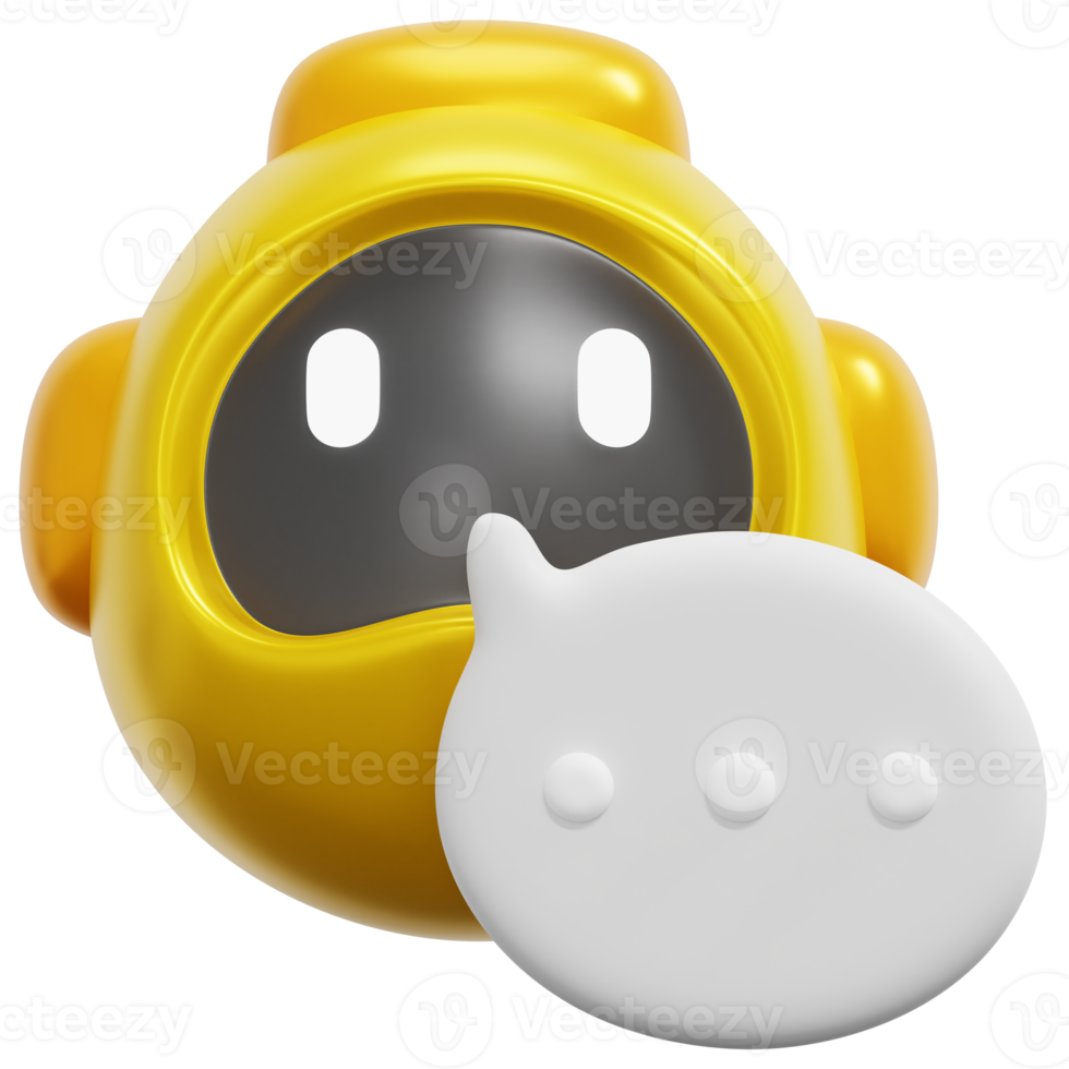 Chatbot 3d geven icoon illustratie png