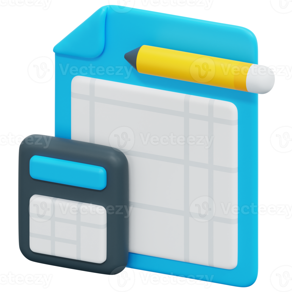 bookkeeping 3d render icon illustration png