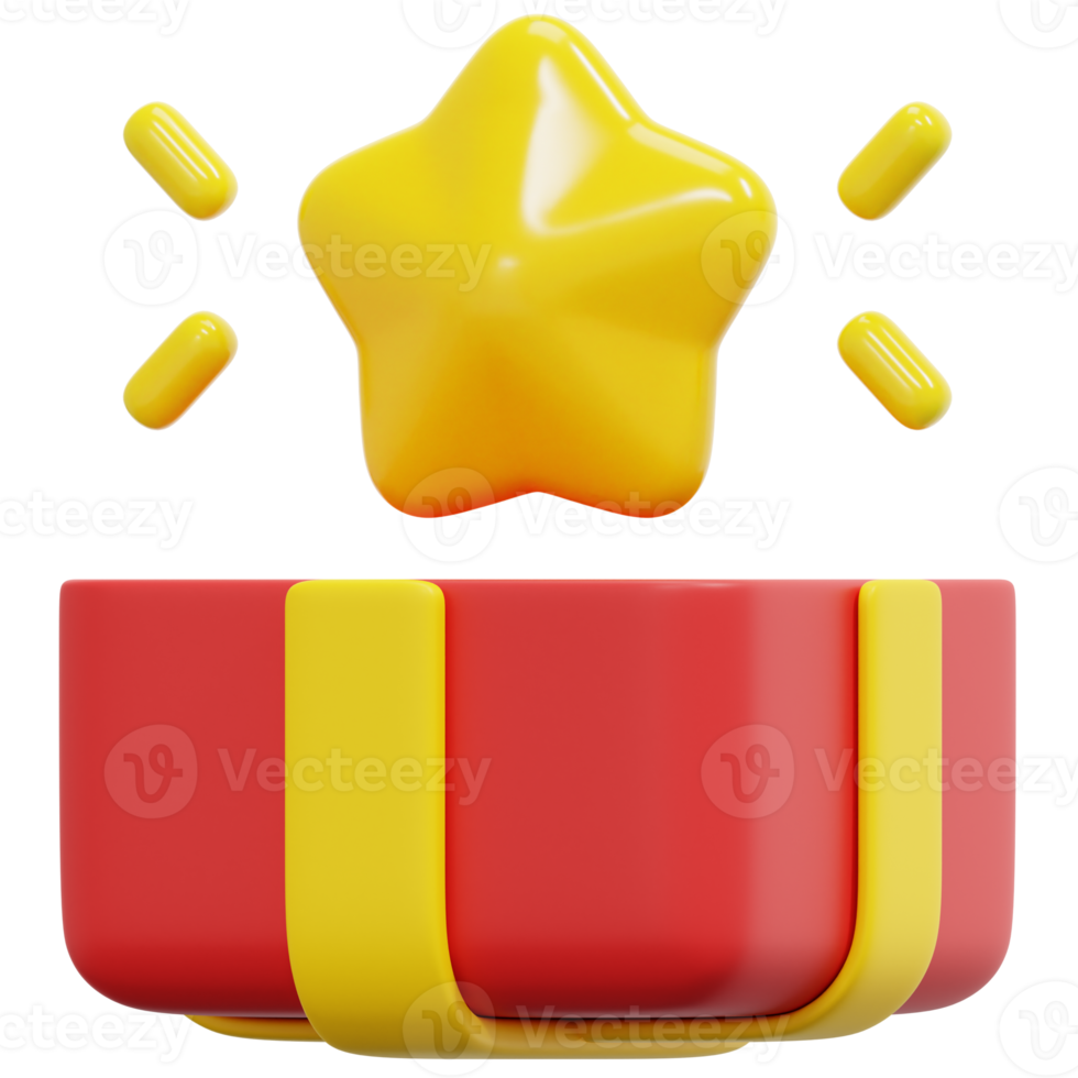gift 3d render icon illustration png
