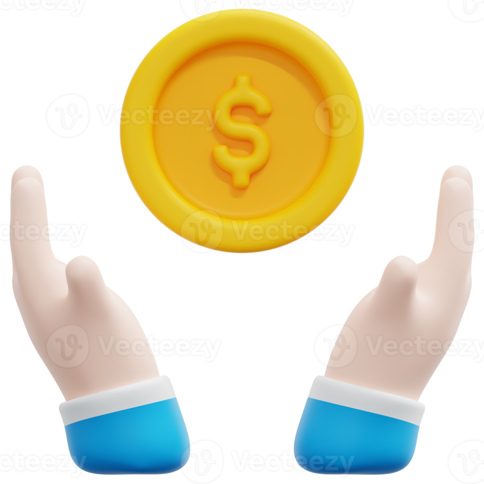 invest 3d render icon illustration png