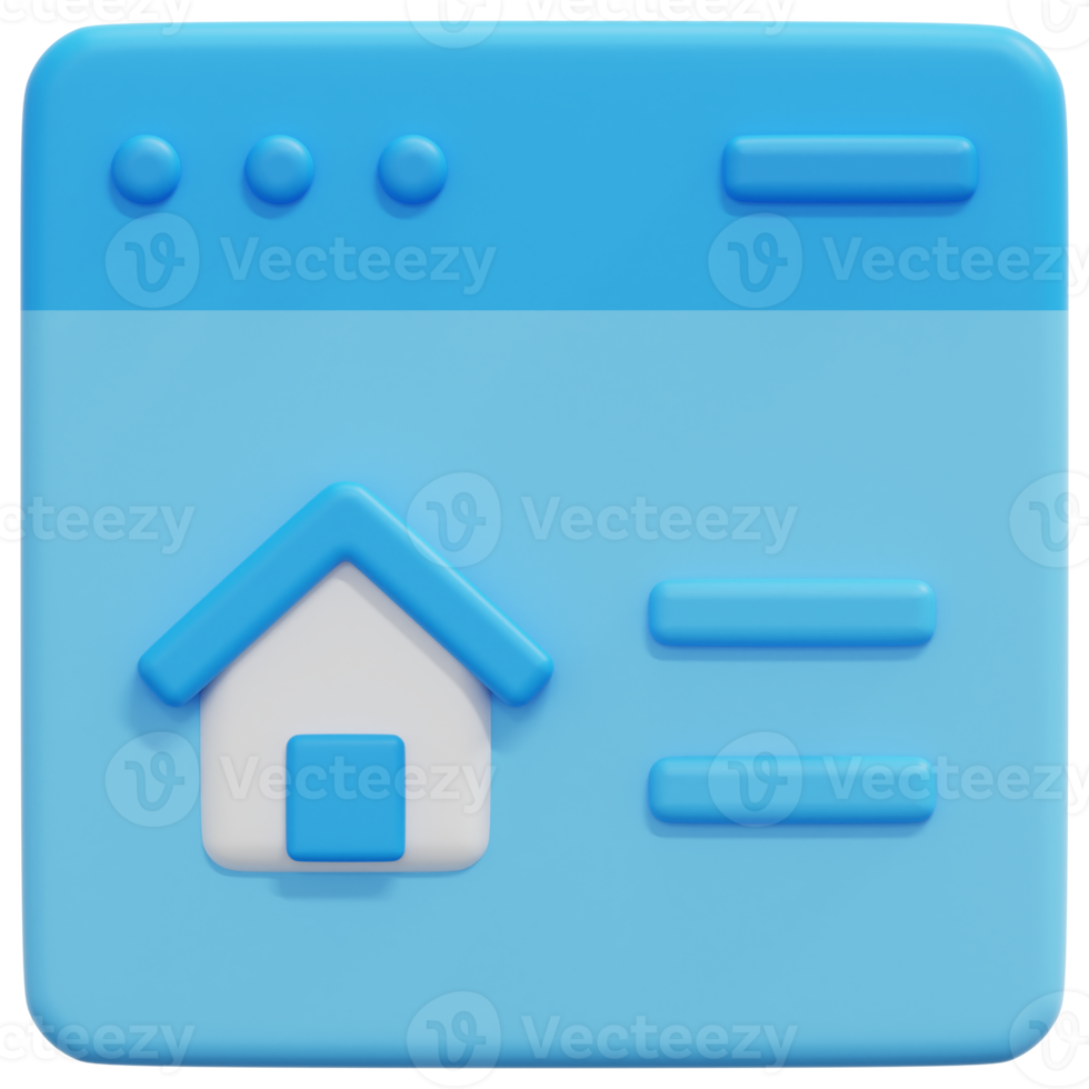 web 3d render icon illustration png