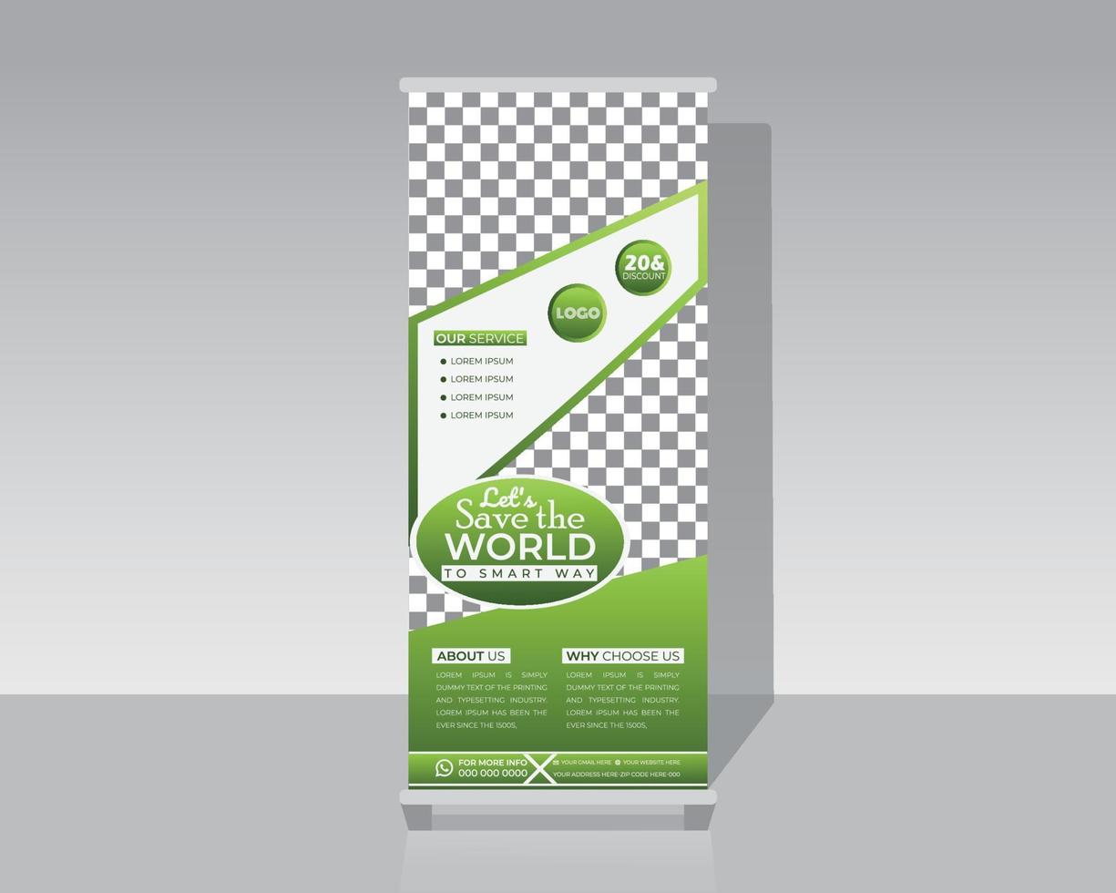 Travel Vacation Roll Up Banner Design vector