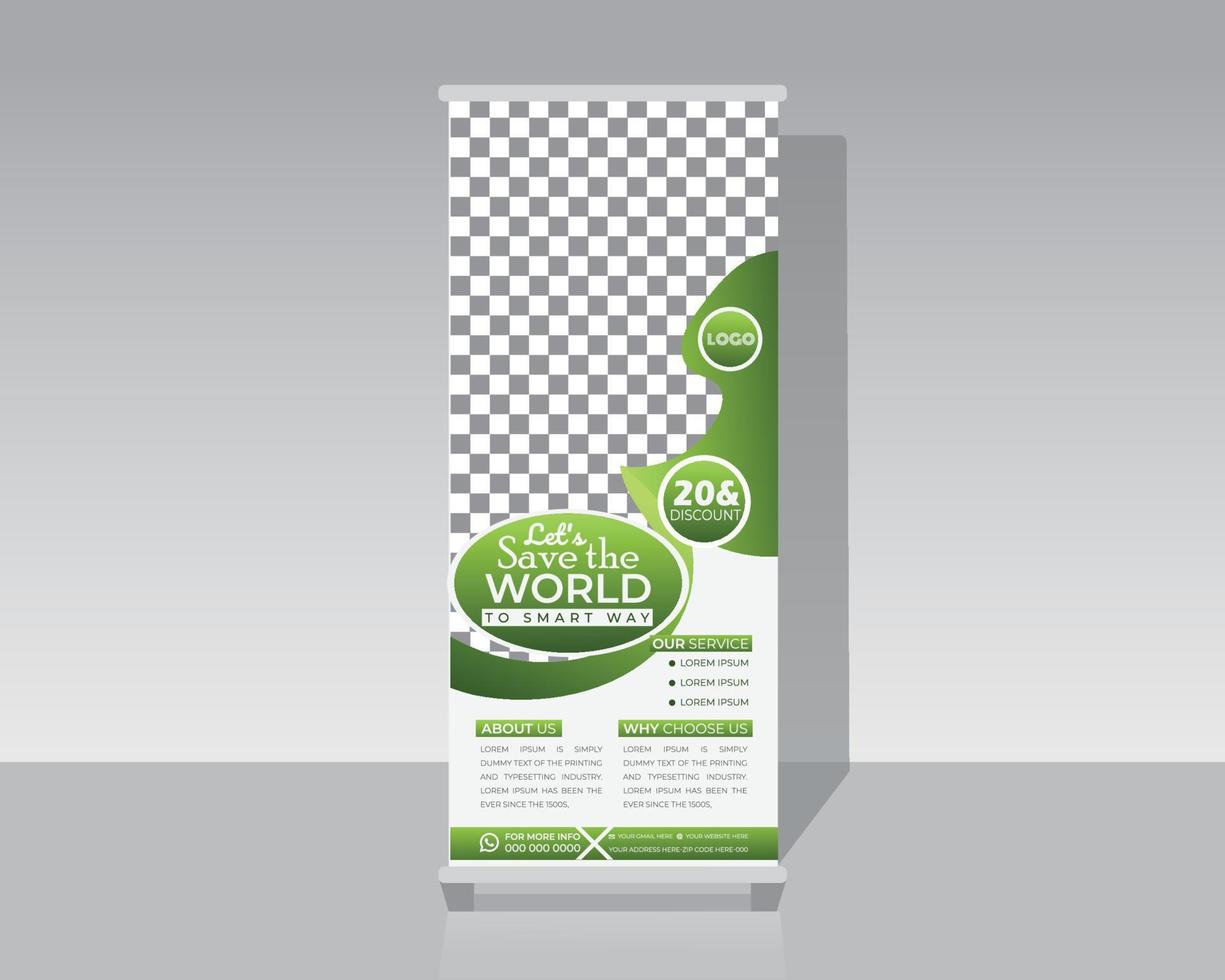 Travel Vacation Roll Up Banner Design vector