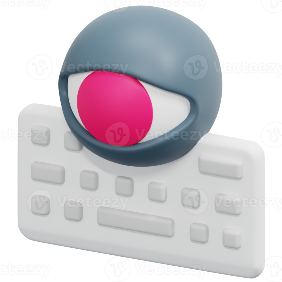 keylogger 3d render icon illustration png