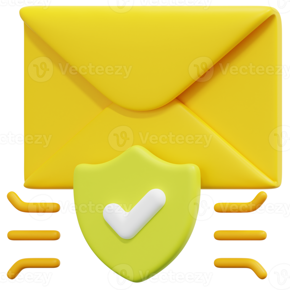 email 3d render icon illustration png